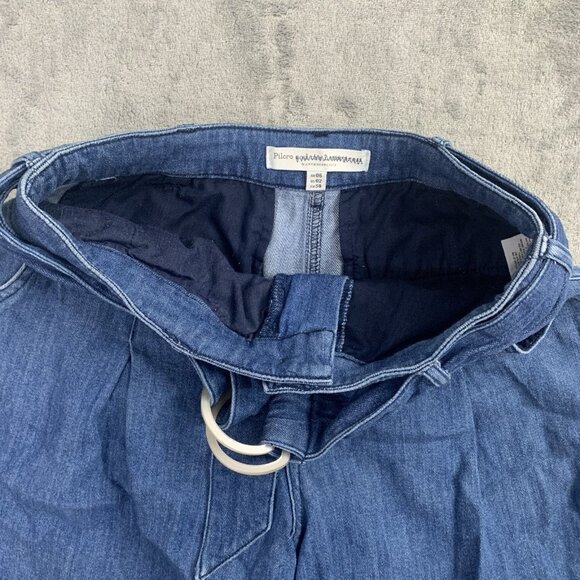 Pilcro and The Letterpress Jeans Women 2 Anthropologie Wide Leg Crop Belted Boho - Picture 9 of 14